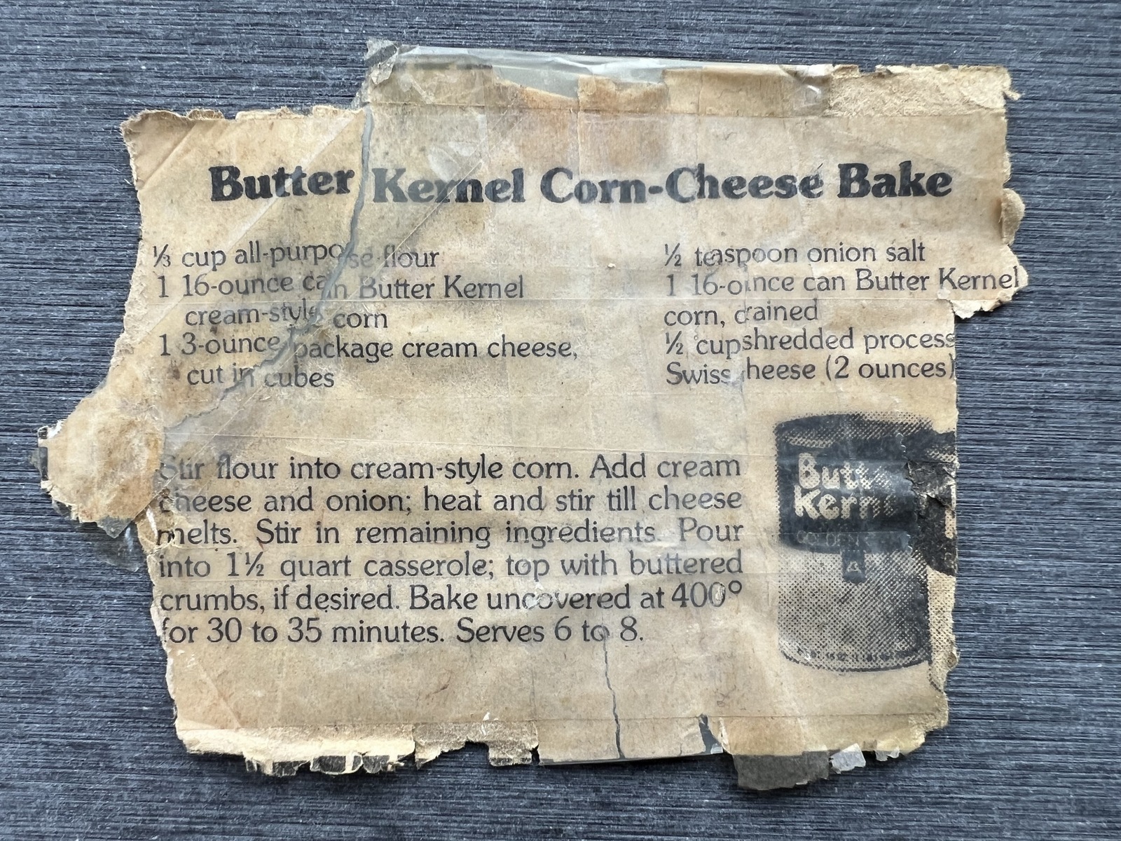 Old Recipe Card